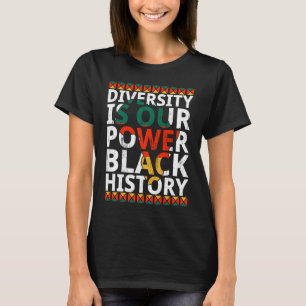 Camiseta Diversidade é o nosso poder História negra mês afr