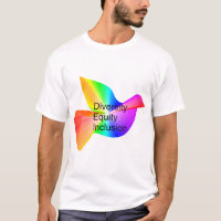 Diversidade Equidade Inclusão com pomba de paz arc