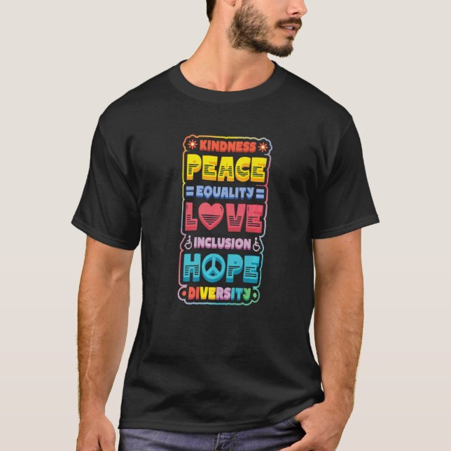 Camiseta Diversidade Igualdade Amor Paz Direitos Humanos So (Frente)