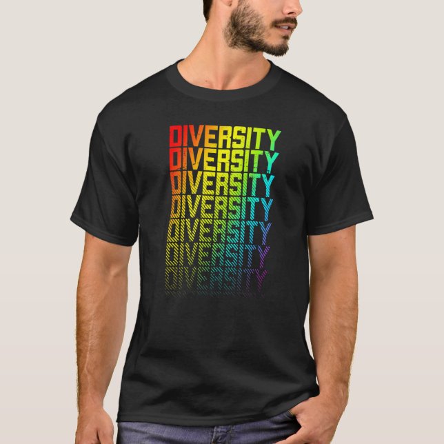 Camiseta Diversidade Lgbtq+ Gráfico de Fade Texto do Orgulh (Frente)