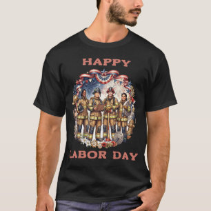 Camiseta Diversos Bombeiros Heróis Patrióticos do Dia do Tr