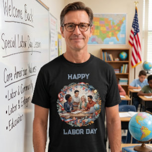 Camiseta Diversos Educadores Dia do Trabalho Patriótico Equ