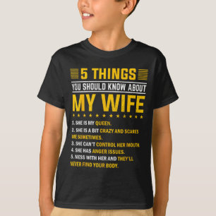 Camiseta Divertida 5 Coisas que Você Deve Saber So