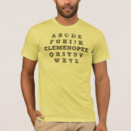 Camiseta Divertida Alfabeto Elemenopee