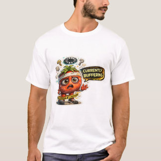 Camiseta Divertida Atualmente em Buffer | Retro Sa