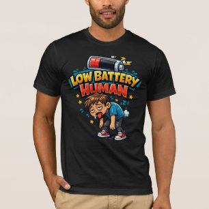 Camiseta Divertida Bateria Fraca Humano Meme Hum