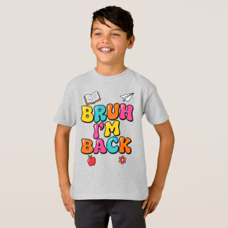 Camiseta Divertida 'Bruh Estou de Volta' | Estudan