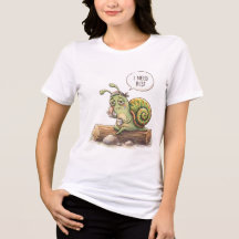 Camiseta Divertida Caracol Cansado "Preciso Descan