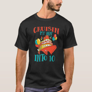 Camiseta Divertida Celebração de 10 Anos de Cruzeiro Cuisin