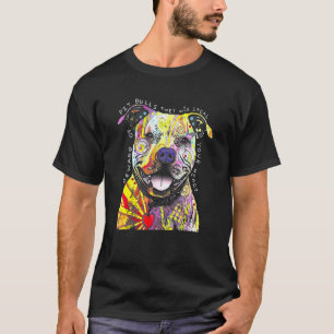Camiseta Divertida Colorida Bebê Pit Bull Terrier Pai Mãe C