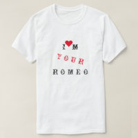 Camiseta Divertida com Texto - Eu Sou Seu Romeu