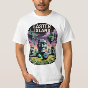 Camiseta Divertida da Ilha de Páscoa Presente para