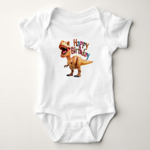Camiseta Divertida de Aniversário do Dino – Saudaç
