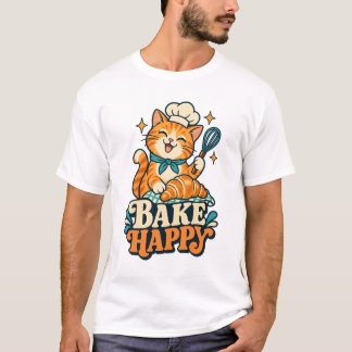 Camiseta Divertida de Assar Feliz para Padeiros