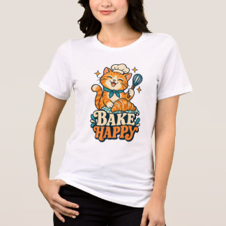 Camiseta Divertida de Assar para Confeiteiros Feli