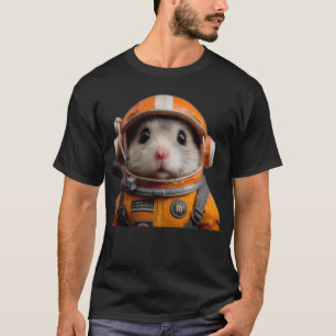 Camiseta Divertida de Astronauta Hamster Espacial