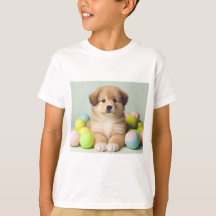 Camiseta divertida de cachorrinho para meninas e m