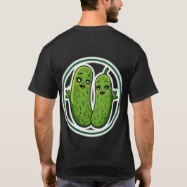 Camiseta Divertida de Casal de Pepinos Fofos Kawai
