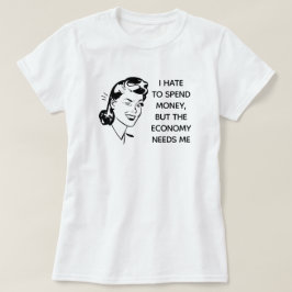 Camiseta Divertida de Compras Retro