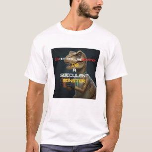 Camiseta Divertida de Dinossauro - Eu Sou um Monst