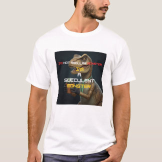 Camiseta Divertida de Dinossauro - Eu Sou um Monst