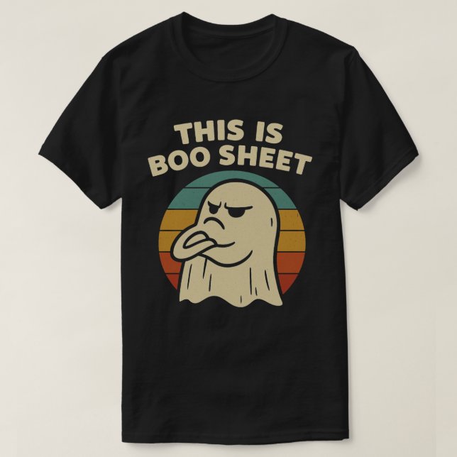 Camiseta Divertida de Fantasma Retro “Isso é Folha (Frente do Design)