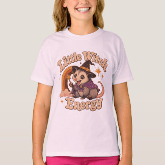 Camiseta Divertida de Gambá com Energia de Bruxinh