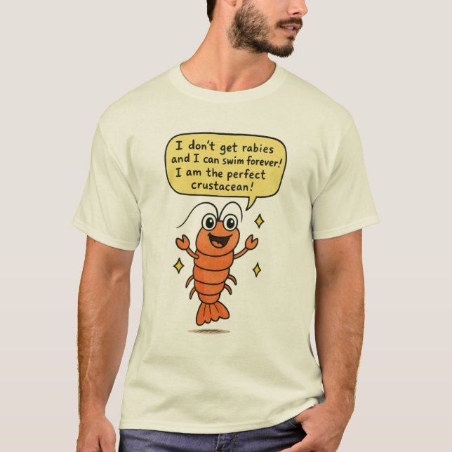 Camiseta Divertida de Lagosta – “Eu Sou o Crustáce (Frente)