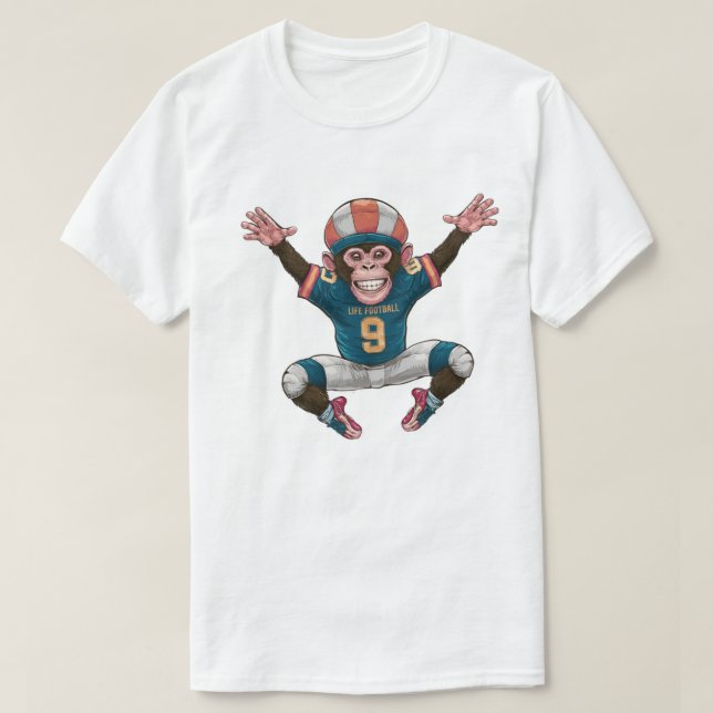Camiseta Divertida de Macaco – Design Fofo e Diver (Frente do Design)