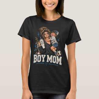 Camiseta Divertida de Mãe de Menino Caos
