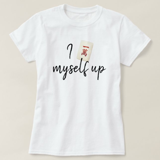Camiseta Divertida de Mahjong | Me Faço Rir (Frente do Design)