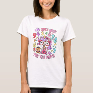Camiseta Divertida de Matemática Estou Aqui Só pel