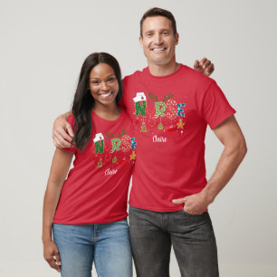 Camiseta divertida de Natal - ENFERMEIRA - nome ed