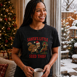 Camiseta Divertida de Natal Pequeno Ladrão de Seme
