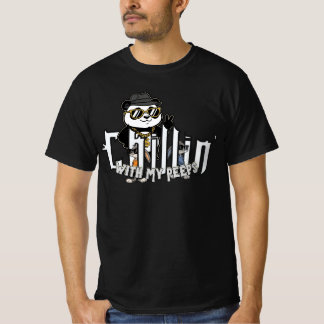 Camiseta Divertida de Panda 'Relaxando com Meus Am