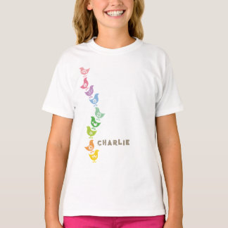 Camiseta divertida de Páscoa com frangos retro col