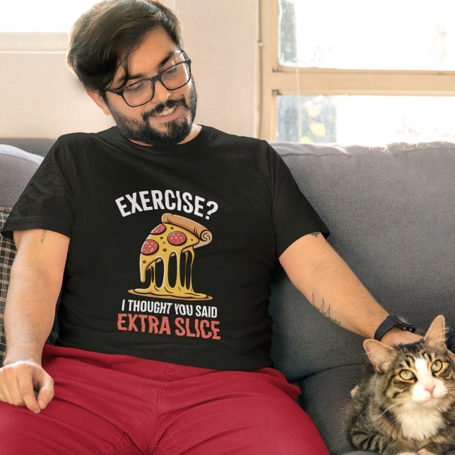 Camiseta Divertida de Pizza com Erro de Audição Ex (Criador carregado)