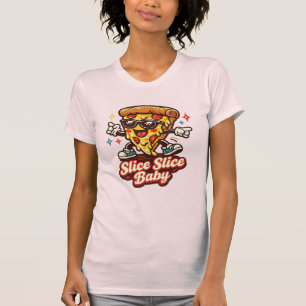 Camiseta Divertida de Pizza Retro – S Fatia de Piz
