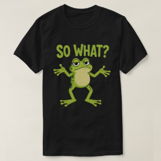 Camiseta Divertida de Rã Encolhendo os Ombros | Rã