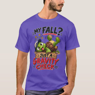 Camiseta Divertida de Tartaruga – Minha Queda? Só