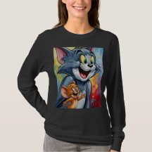 Camiseta Divertida de Tom & Jerry 