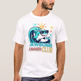 Camiseta Divertida de Tubarão do Clube de Verão In