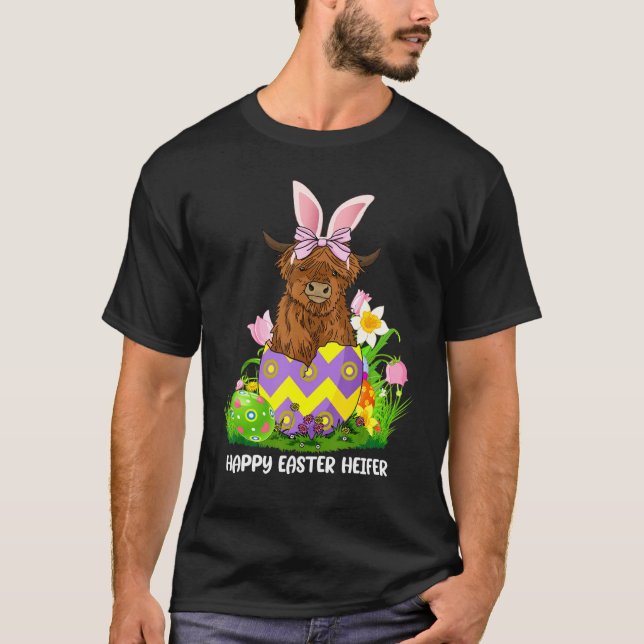 Camiseta Divertida de Vaca das Terras Altas para o (Frente)