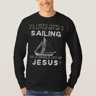Camiseta Divertida de Vela & Jesus - Camisa Náutic