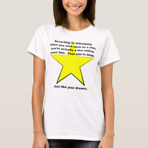 Camiseta Divertida Desejando uma Estrela