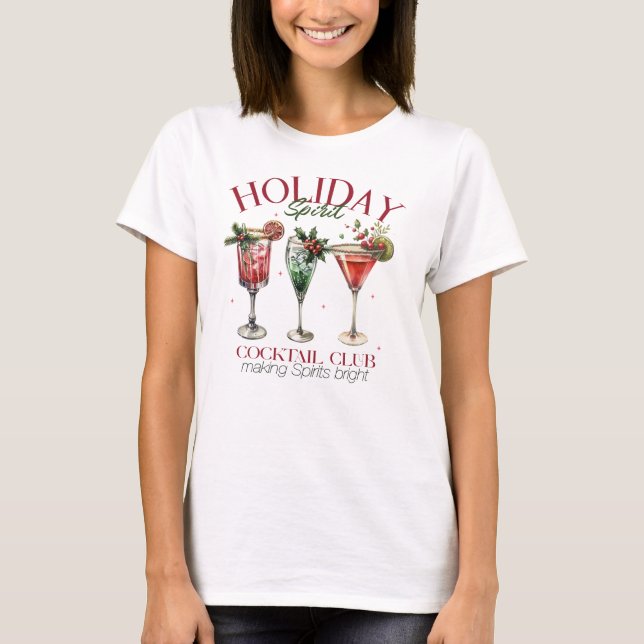 Camiseta Divertida do Espírito de Natal (Frente)