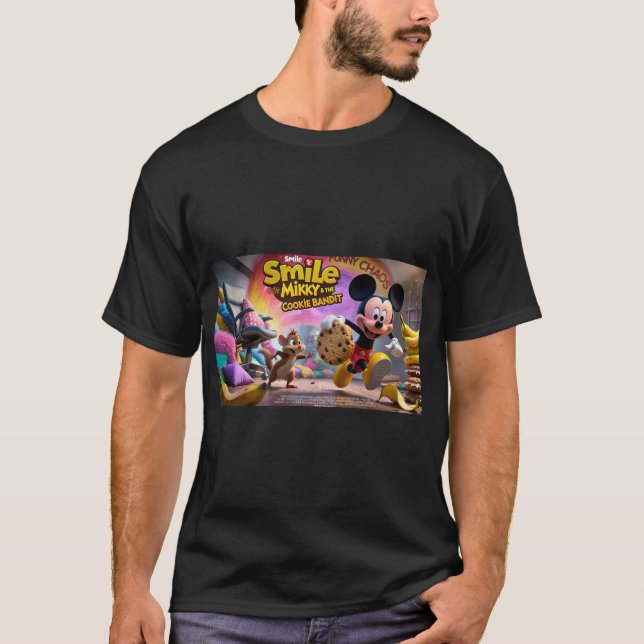 Camiseta Divertida do Micky & o Biscoito (Frente)