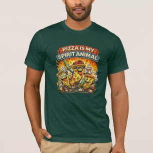 Camiseta Divertida É a Pizza Meu Animal Espiritual