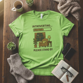 Camiseta Divertida e Confortável 'Introvertendo, P