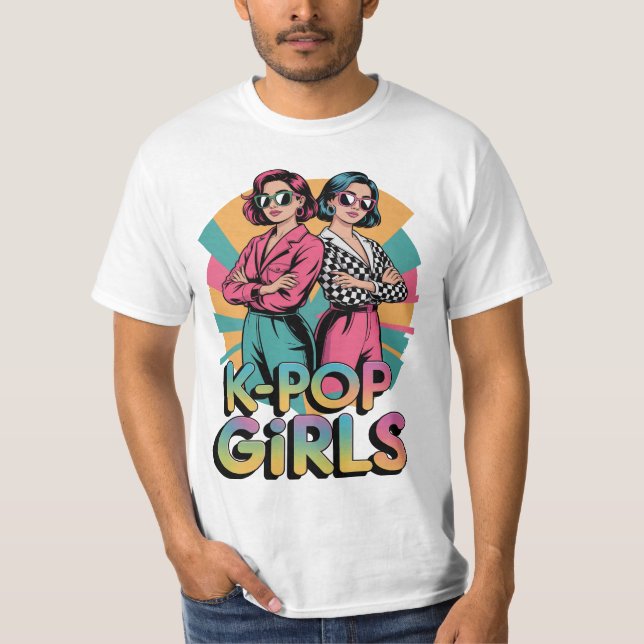 Camiseta Divertida e Fofa de K Pop Girls Presente  (Frente)